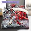 FCB  Pattern Bedding Quilt Set Quilt Cover Pillowcase Home Decoration Birthday Gift (1 * duvet cover + 2 * pillowcase, without core)