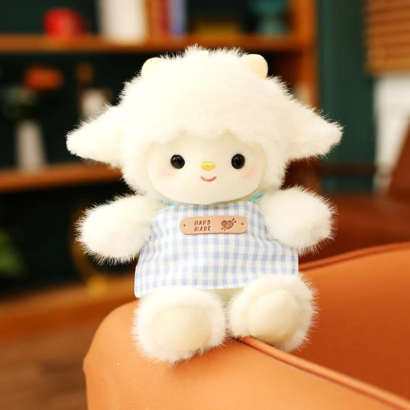 Cute Sheep Wearable Cup Plush Toys Soft Cozy Detachable Milk Cup Creative Sheep Doll Lovely Decor Funny Kids Birthday Gift