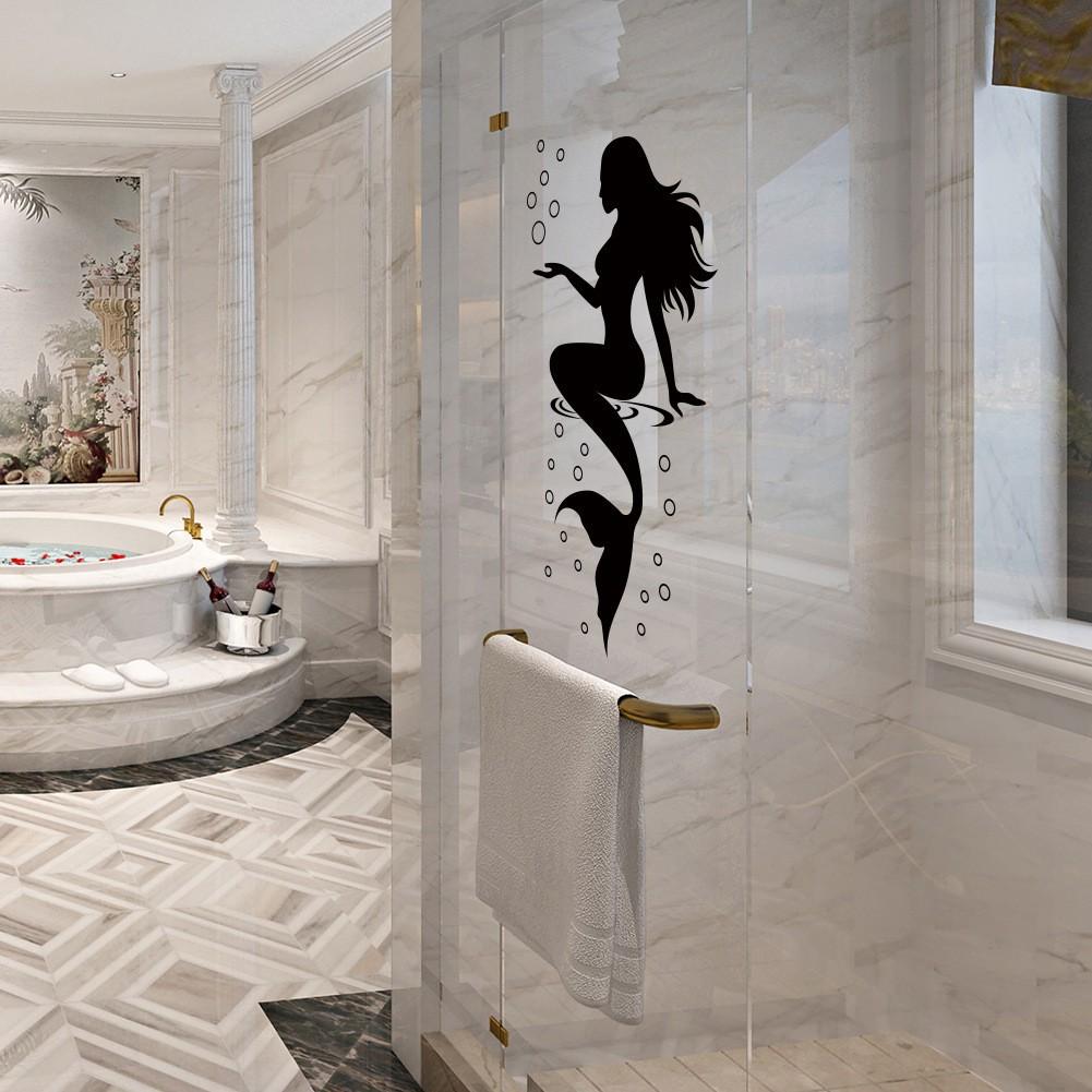 

Очаровательная наклейка на стену «Русалка» Домашнее украшение Долговечная 57*30 чёрный