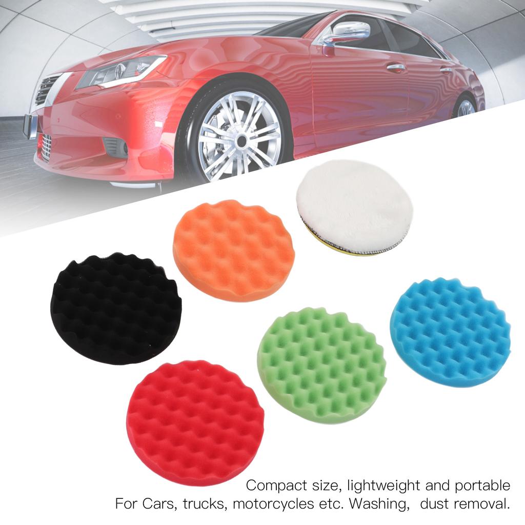 7in Polishing Sponge Kit Large Size for Cars Trucks Wheels Spokes Washing Cleaning Dust Removal Car Cleaning Tools