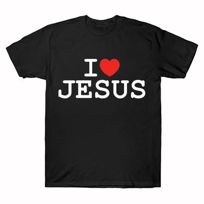 Plus Size I Love Jesus T Shirt Christian Faith Unisex Unisex Casual Cotton Tops Personalized Printing Streetwear Given For Jesus Lovers Tshirt