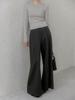 Memua Poise Autumn Maxi Wide Slacks (Charcoal)