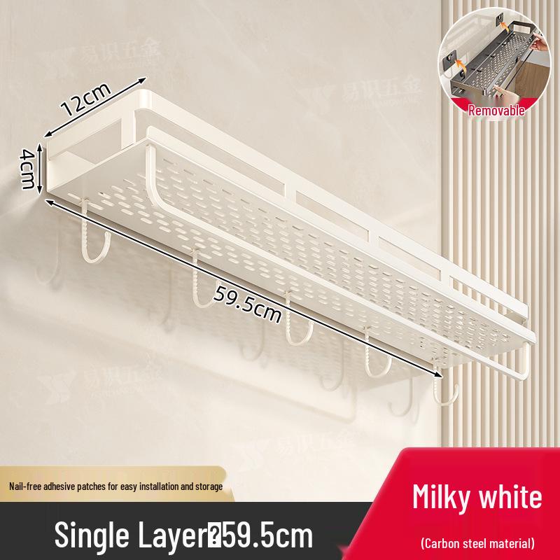 Deliksiz Duvara Monte Banyo Lavabo ve Tuvalet Saklama Rafı