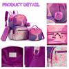 3PCS School Bag for Girls Cute Backpack Set with Insulated Lunch Bag Kids Bookbag for Elementary Back To School Gift Mochila
