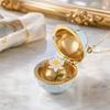Openable Oval Pendant Necklace Dainty Birth Flower Necklace January To December