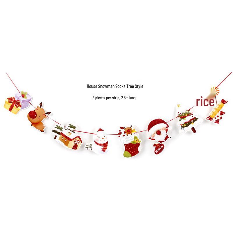 Cartoon Weihnachtsfeiertagsbanner und Hängeflaggen