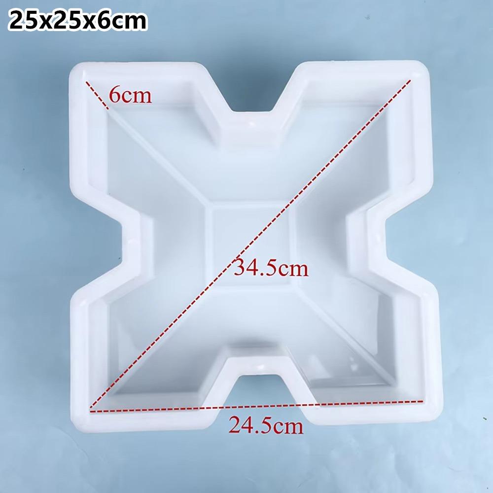 1Pcs 25x6cm Paving Brick Mould Plastic Reusable Stepping Stone Paver Hollow Grass DIY Walkway Brick Mold