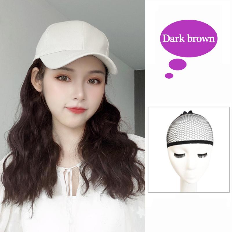 

Женский парик Короткая волна Бейсболка Парик с вьющимися волосами Парик Синтетический волнистый парик Регулируемая коричневая черная бейсболка Парик