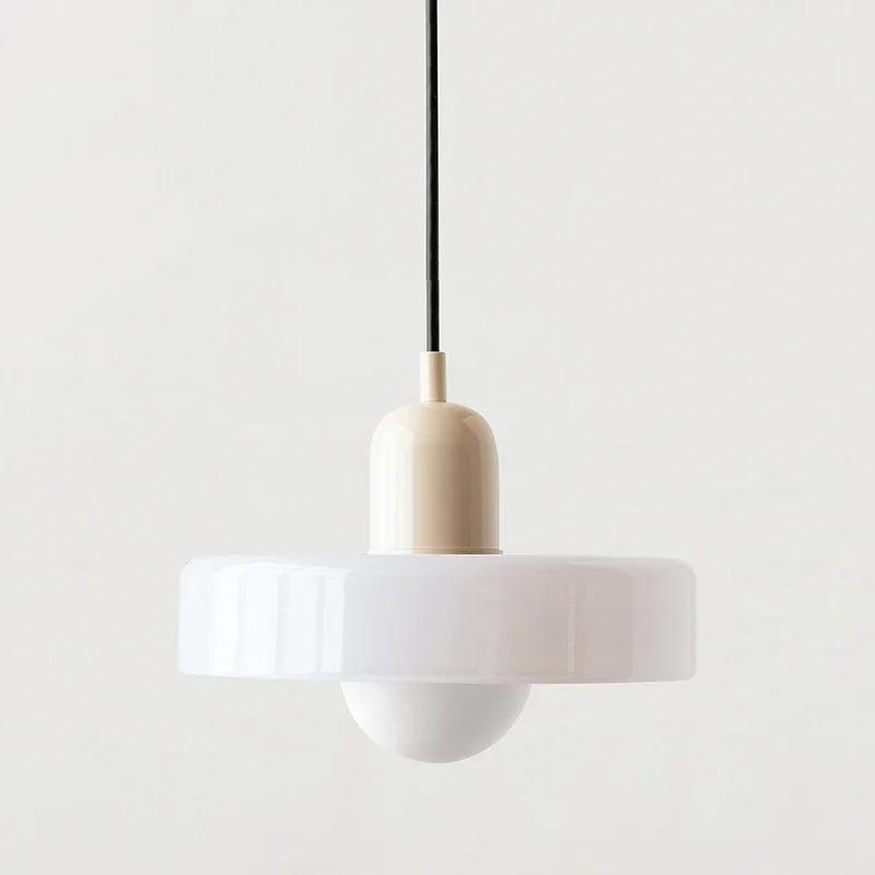 LED Glass Pendant Light Candy Color Single Head Lamp For Living Room Bedroom Study Dining Room Bar Indoor Decorative Fixtures
