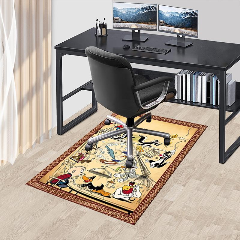 

Looney Tunes Office Chair Mat: Cartoon Characters for Home Decor , Sofa Rug , Office Carpet Gift - Suitable for Bedroom , Living Room , Vari 60cm by 90cm