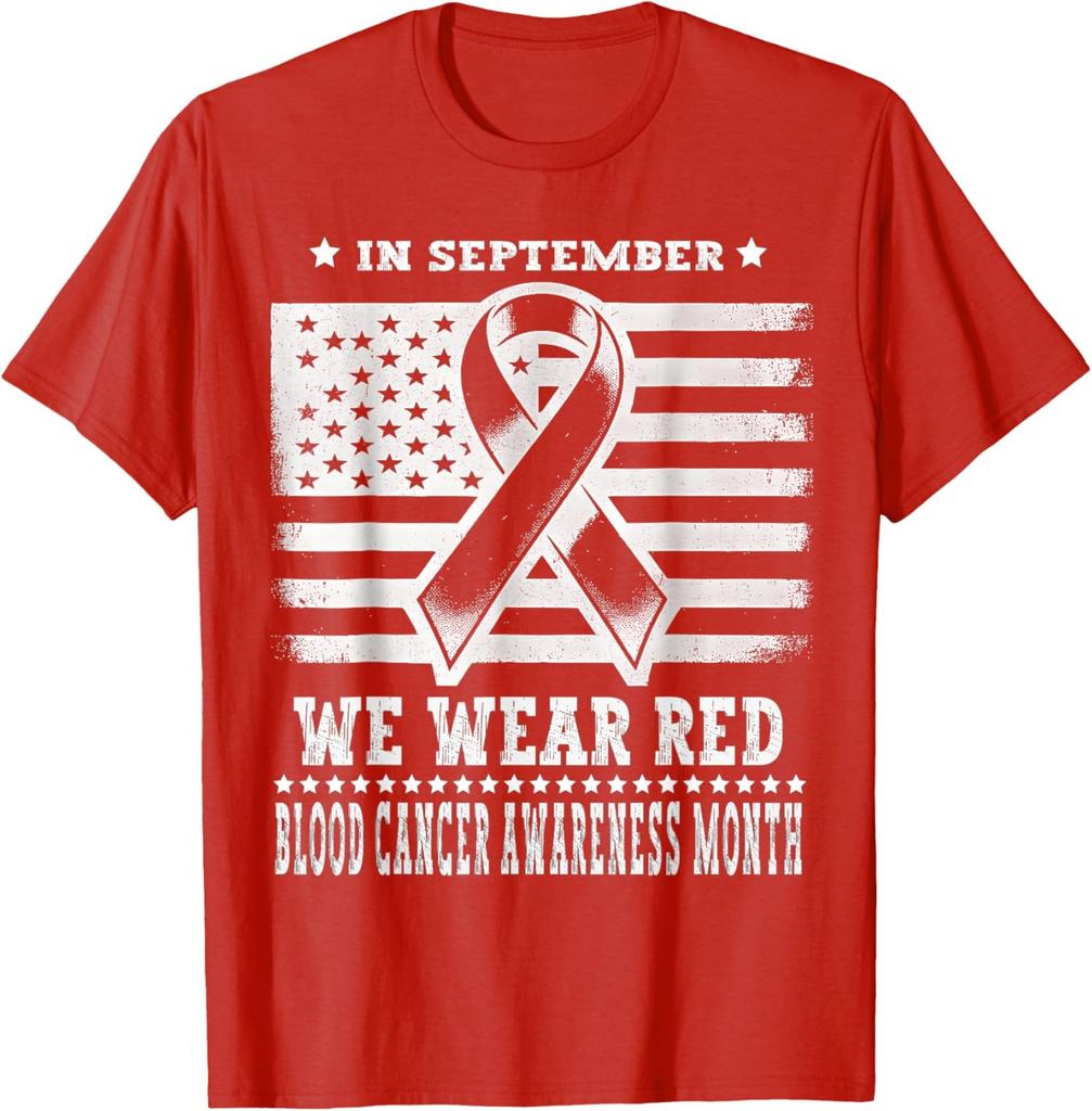 In September We Wear Red for Blood Cancer Unisex T-Shirt