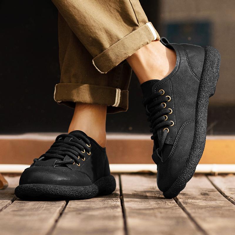 2026 New Casual Fashion Trendy Workwear Outdoor Versatile Leisure Four Seasons Super Fiber Leather Face Men's Board Shoes
