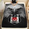 1PC Besiktas Gymnastics Club Patterned Flannel Blanket Suitable For All Seasons for Home Decor Warmth and Comfort Gifts Holiday Present