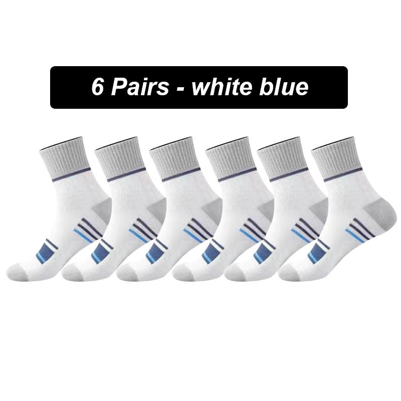 Lot de 6 paires de chaussettes de sport respirantes pour homme, confortables, absorbantes, déodorantes, de haute qualité