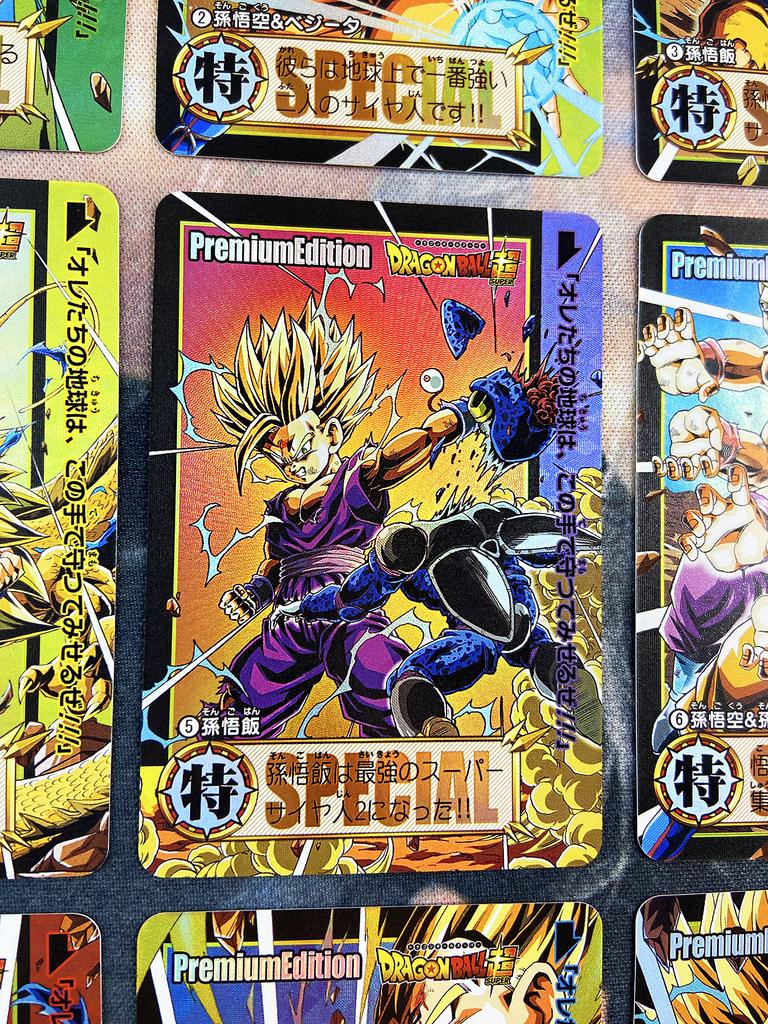 4 Stück/Set Dragon Ball DIY Selbstkontrolle Sammeln Unterschrift Sammel-Flash-Karte Anime Cartoon Geschenk