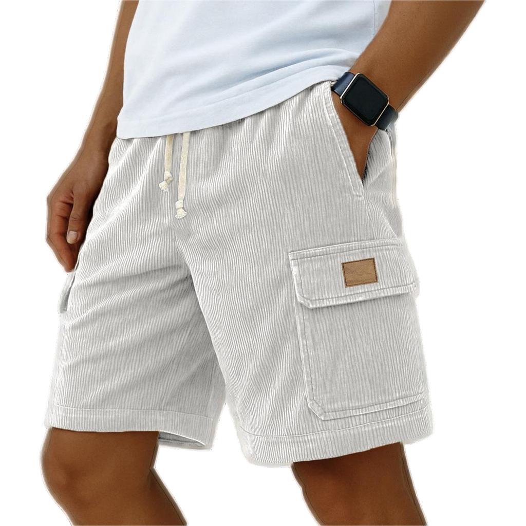 Men's Casual Shorts Drawstring Elastic Waist Sports Lightweight Summer Beach Shorts With Pocket
