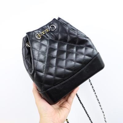 Leder Rhombus Kettentasche Rucksack stray Rucksack Vielseitig Schulter Haar Mode