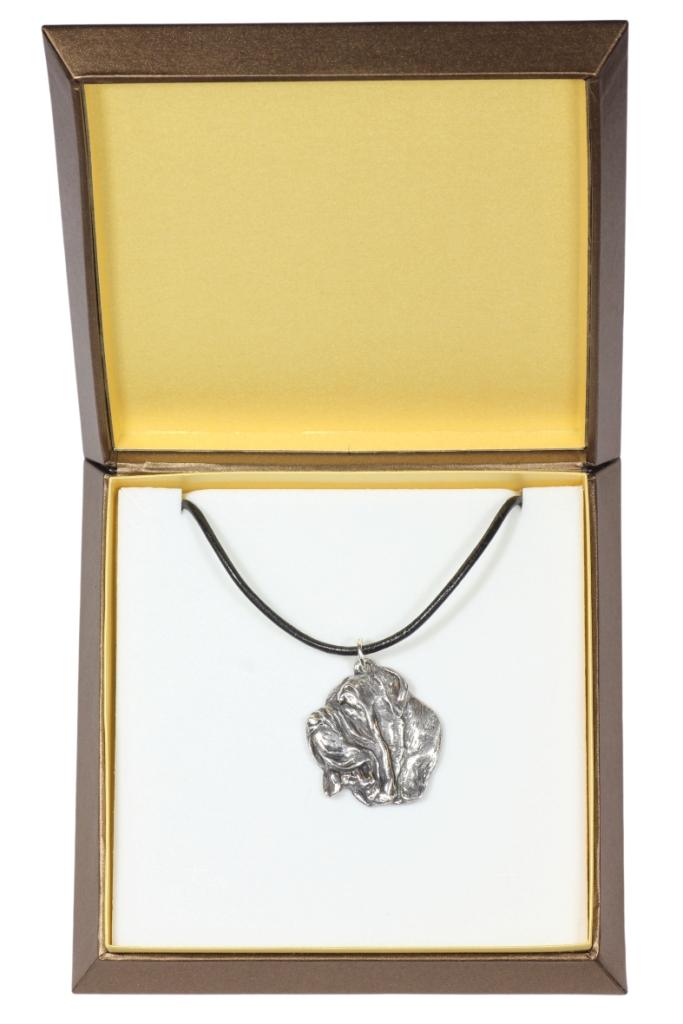 Neapolitan Mastiff, Mastino Napoletano - Dog Necklace In Gift Box, Silver-plated Locket for Dog Fan, Striking Pendant by Art-Dog Brand