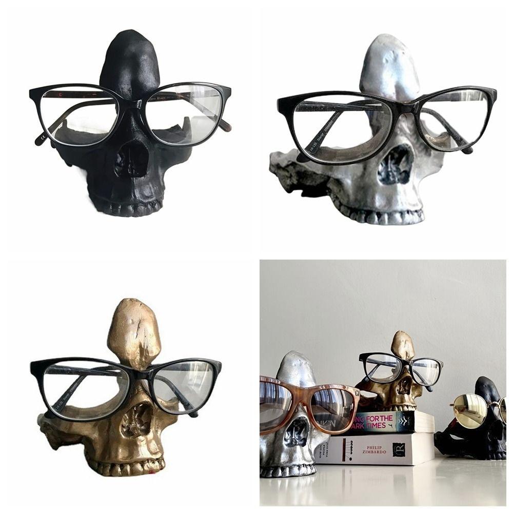 Eyewear Skull Skull Glasses Holders Handmade Eyewear Skull Statues Multipurpose   Room Decor