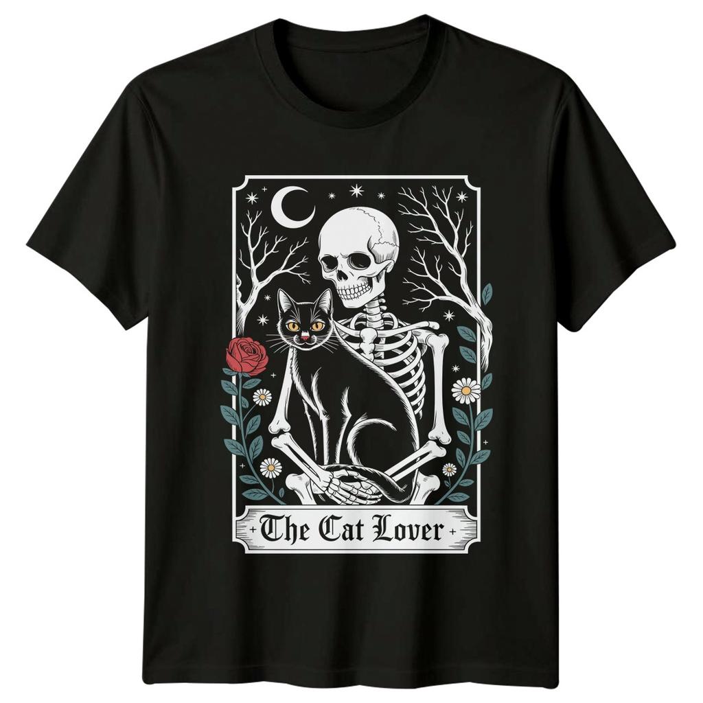 The Cat Lover TShirt Gothic Tarot Cat Pet Gift For Him And Her