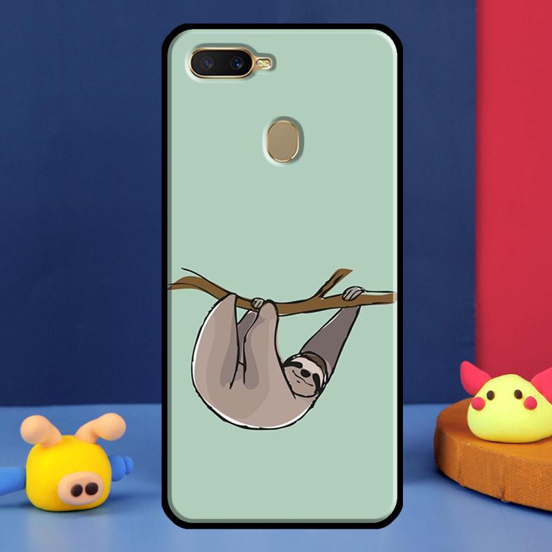 Sloth Cute Animal Case For Oppo A98 A78 A58 A15 A16 A17 A5 A9 A91 A52 A72 A76 A96 A74 A94 A54 S A57 A77 Cover