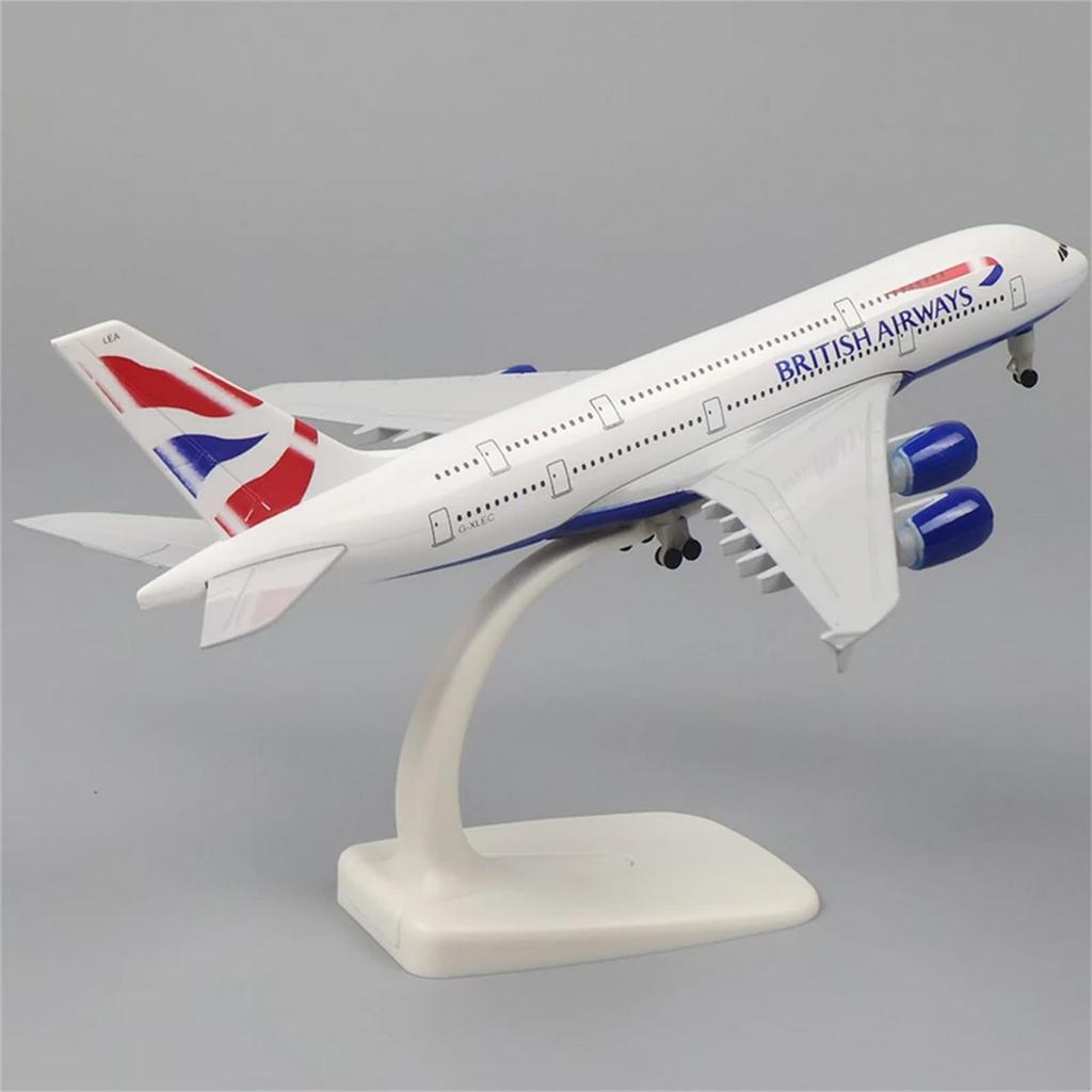 Scale British Airways A380 Airplane Model Alloy Model Diecast Plane High Simulation Model for Collection 1/400