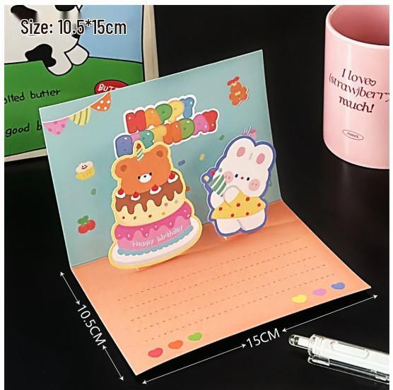 

3D Креативная открытка: Милый Складной для Дней Рождения и Дня Учителя