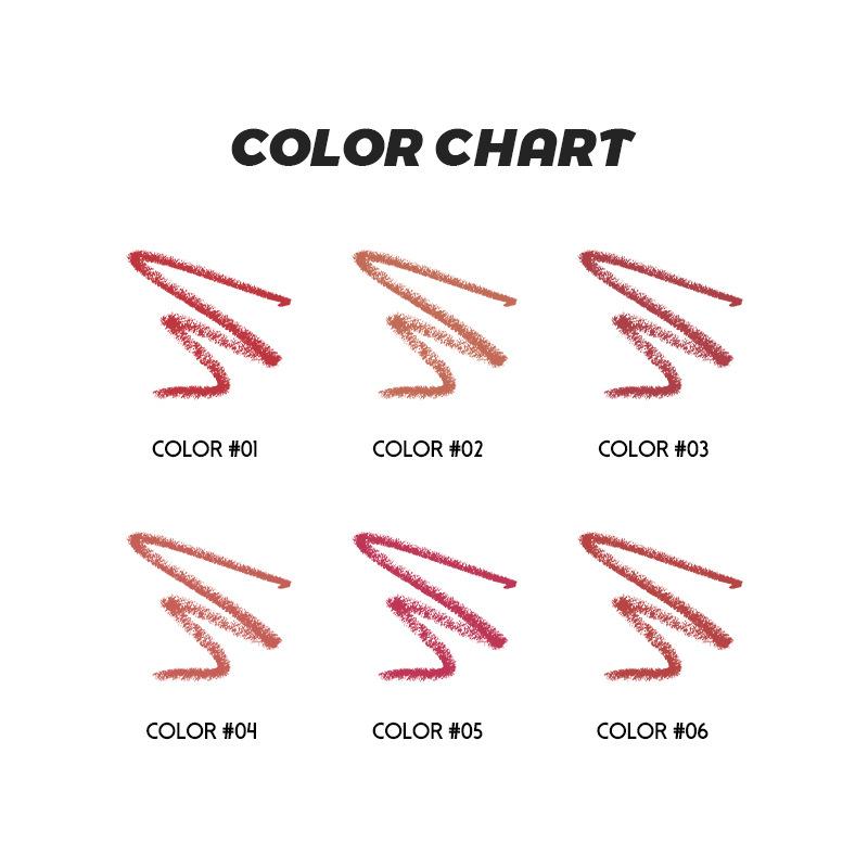 Double-headed Fine Slim Lip Pencil with A Brush Waterproof Easy To Color Matte Long-lasting Waterproof Non Stick Cup Pigment Sexy Lip Cosmetics