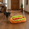 Non Slip Dog Bed for Tile Floors Hot Bed, Cute Cozy Snuggle Removable Washable Pad, Funny Soft Corduroy Pet Nest Bun Plush Small Dogs Cats Sofa Cover