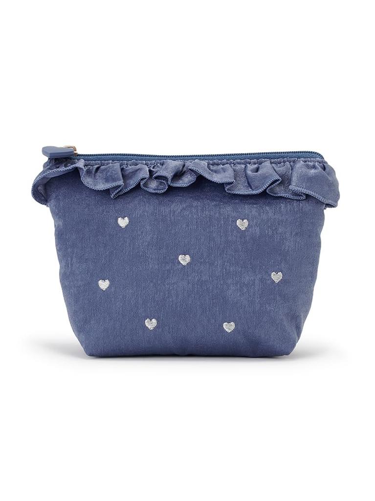 Heart Embroidered Frill Tissue Pouch PWGB244685 NVY [Gelato Pique]