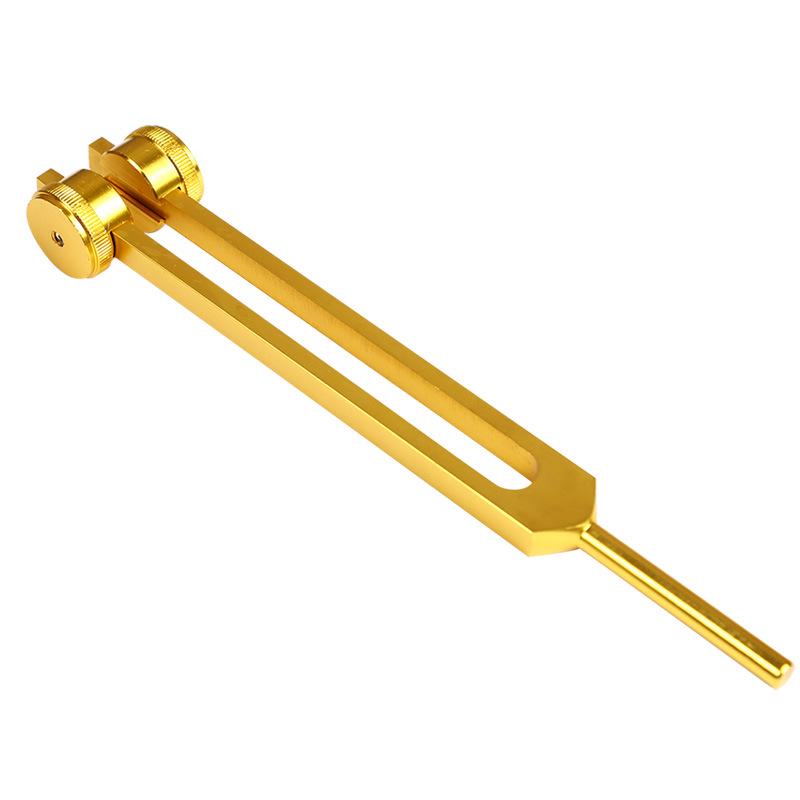25cm Gold Tuning Fork & Ear Cleaning Tool with 128Hz Sound Hammer