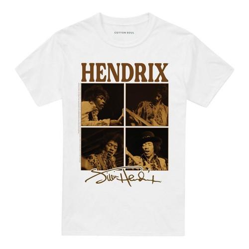 Jimi Hendrix Unisex Adult Multi-Images Cotton T-Shirt