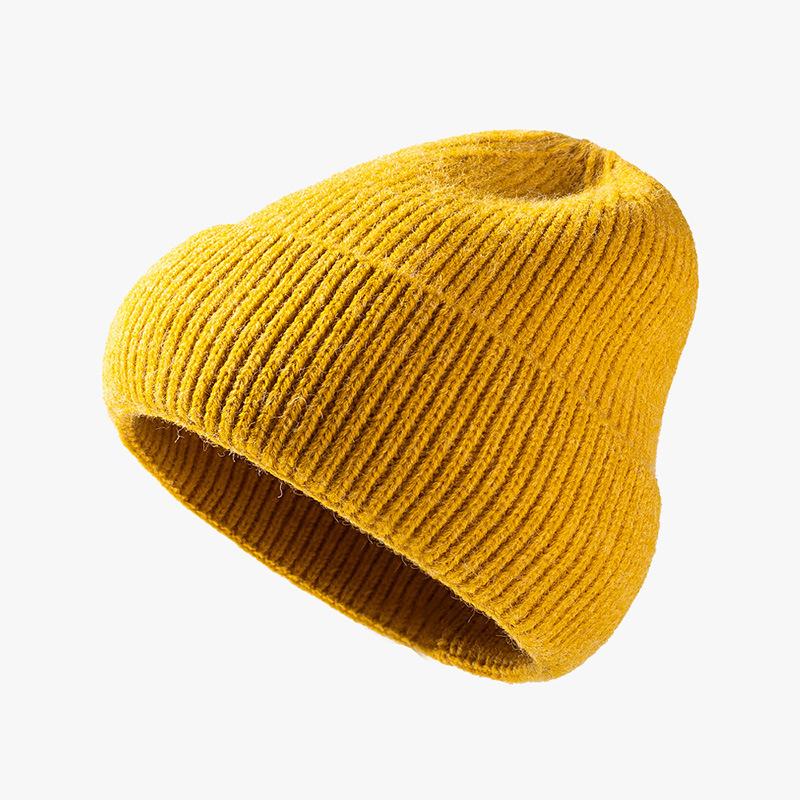 Custom Winter Hats Wool Beanie Embroidery Logo Classic Knit Beanies Knit Cuffed Plain Hats Skull Cap Warm Beanies