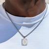 18K Gold Stainless Steel 26 Letter Pendant Necklace with Twisted Chain - Hip Hop Style