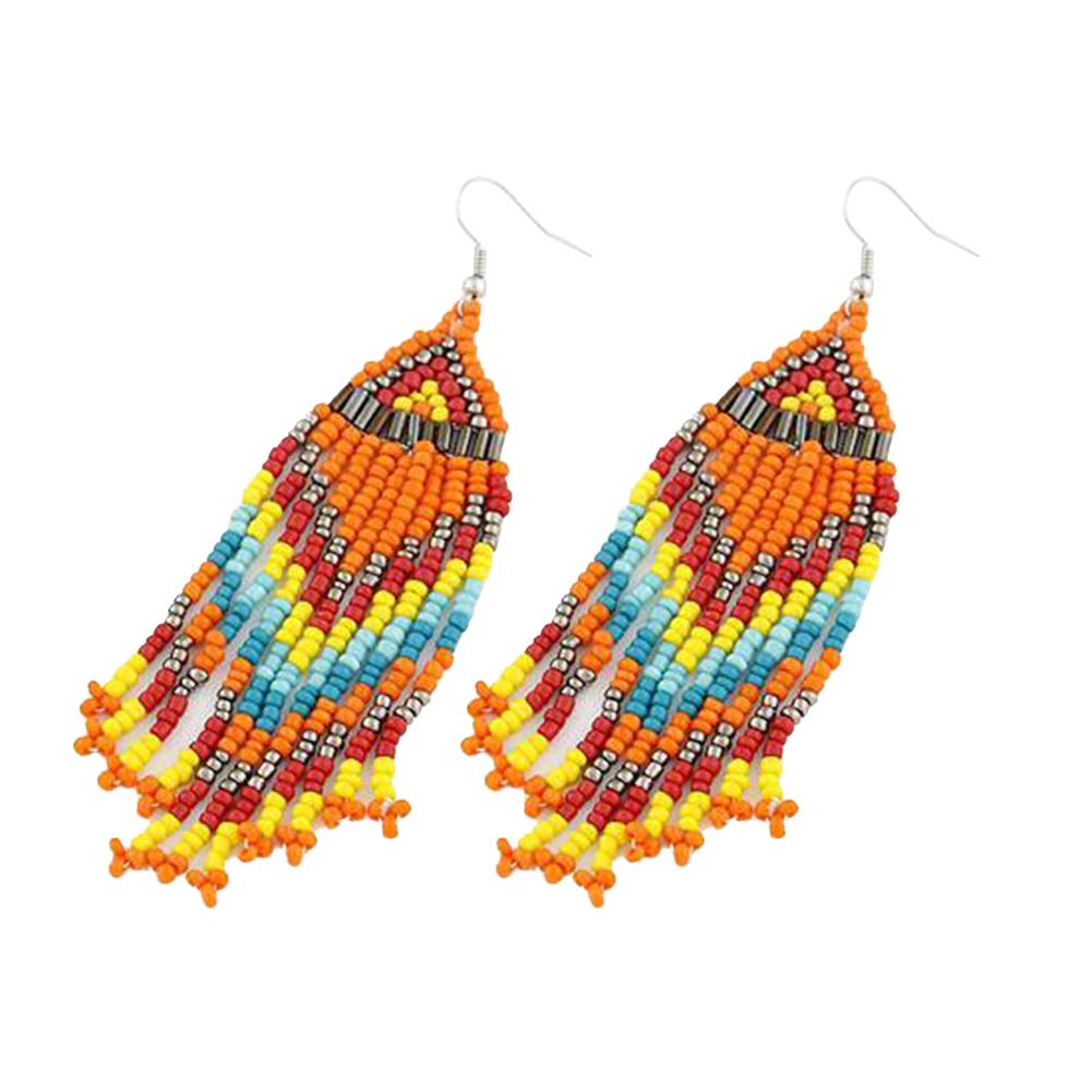 Bohemian Hook Party Tassel Earrings Drop Long Jewelry Gift