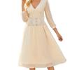 Triple Buckle Wide Belt Elegant Decorative Dress Girdle Women Lady Girl Waistband