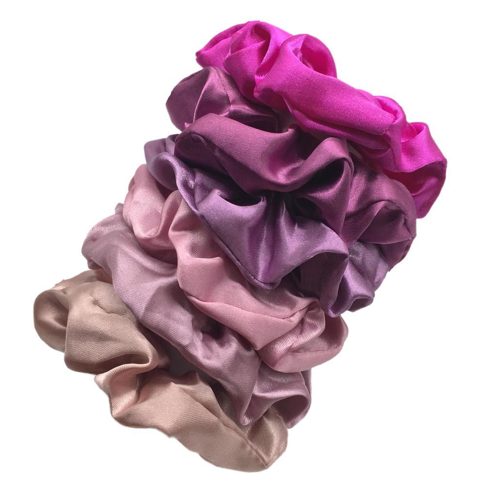 25/10//6 Stück Satin Scrunchies Mädchen Elastisches Haarband Pferdeschwanzhalter Haargummis Mode Damen Accessoires Uni Scrunchy