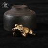 Laiton Petites Figurines Miniatures de Grenouille Vintage Fait Main Cuivre Ornements Animaux Décoration de Maison Salon Décorations de Bureau Artisanat