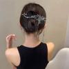 Elegant Butterfly Hairpin With Rhinestone Accents Tassel Bell Charm Alloy Hair Clip Hanfu Or Daily Wear