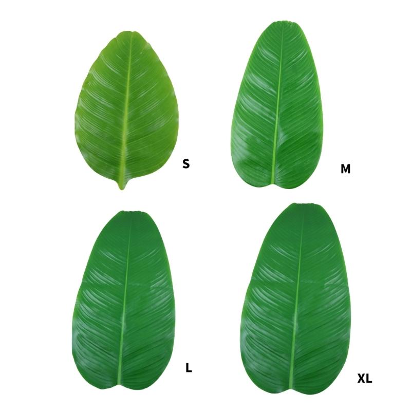 4Pcs Vibranting Tropicals Banana Leaves Home and Outdoor Decoration Realistic Texture Easy Shape Adjustment Designs