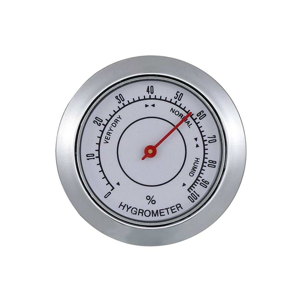 Contor de umiditate pentru trabucuri din oțel inoxidabil Higrometru Termometru de buzunar Țigări Detector de umiditate Birouri acasă
