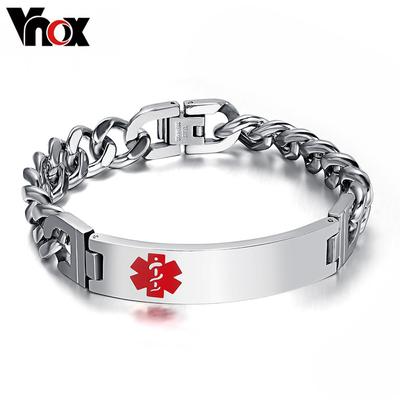 Pulsera Médica Personalizada de Acero Inoxidable con Información ICE Joyería de Emergencia