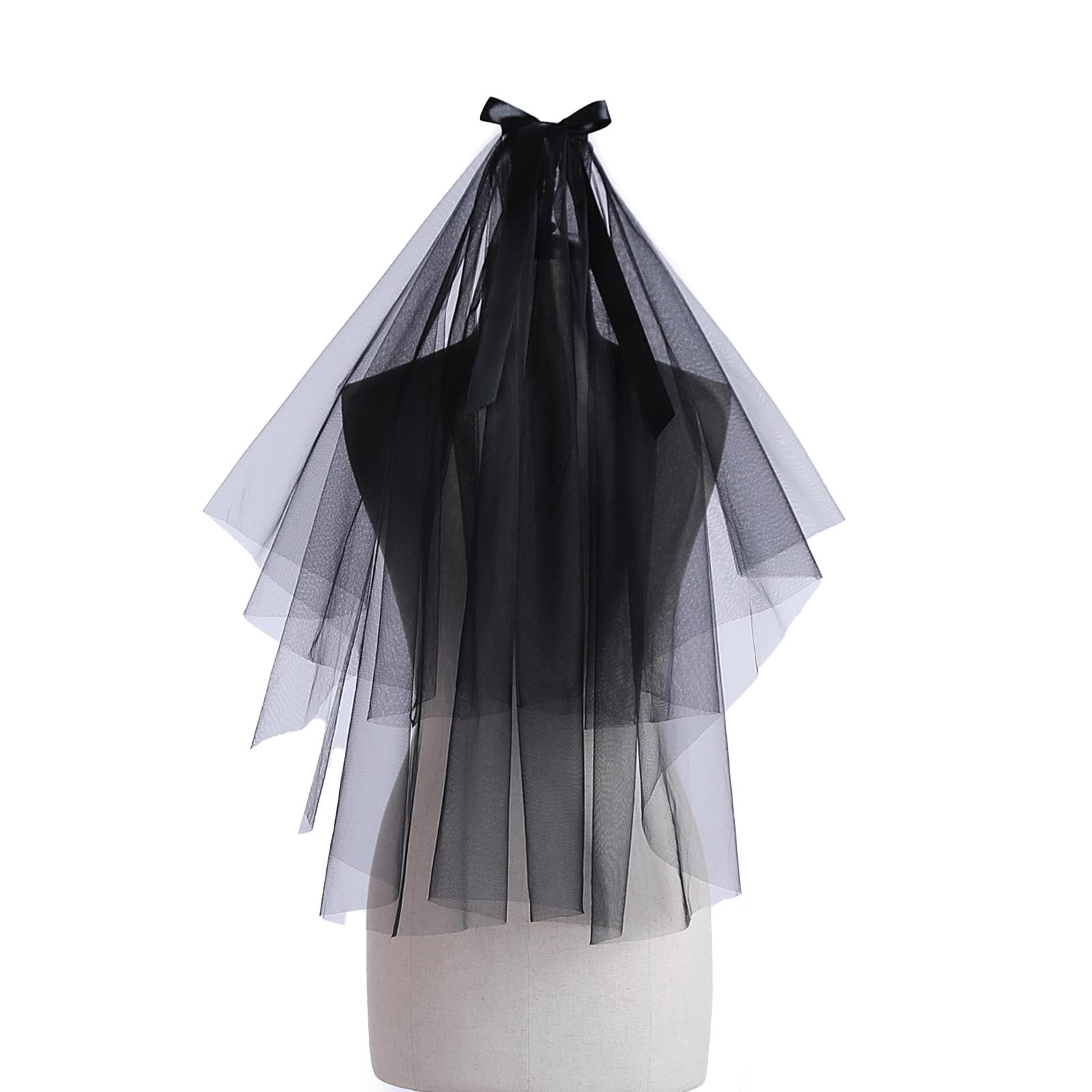 

Хэллоуин Черная вуаль Головной убор Мягкая тюлевая вуаль Дышащий Невыцветающий Унисекс Аксессуар Накладка для волос для Костюмированных вечеринок F