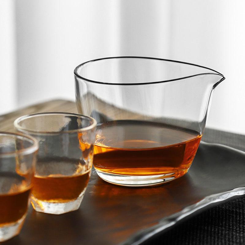 Japanese Heat-resistant Glass Fair Cup Simple Transparent Teacup Household Kung Fu Tea Set Tea Infuser Water Cup Tea Accessories