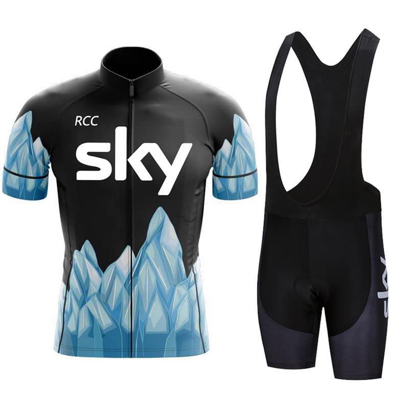 

2026 RCC SKY New Cycling Jersey Set Summer Short Sleeve Breathable Bike Cycling Clothing Maillot Ropa Ciclismo Uniform Suit Asian size - L