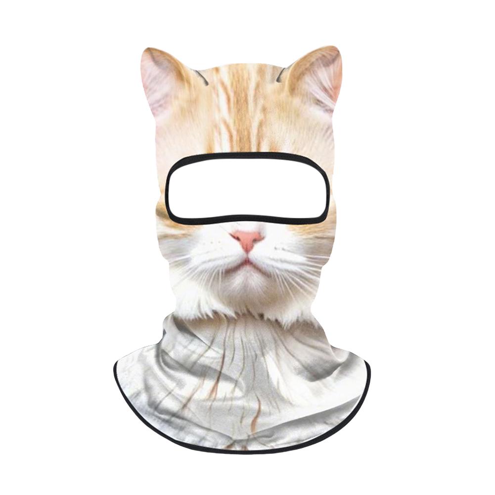 3D Cat Dog Animal Print Balaclava Motorcycle Motocross Biker Head Cover Ski Snowboard Mask Helmet Hood Cap Cycling Headgear Mask