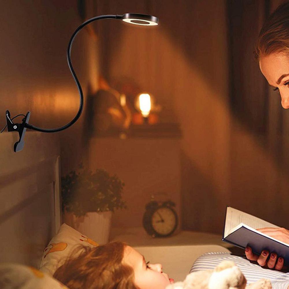 LED Magnifier Glass Table Light Dimmable Brightness Manicure Eyelash Special Lamp Clip On Magnifying Light for Beauty Salon