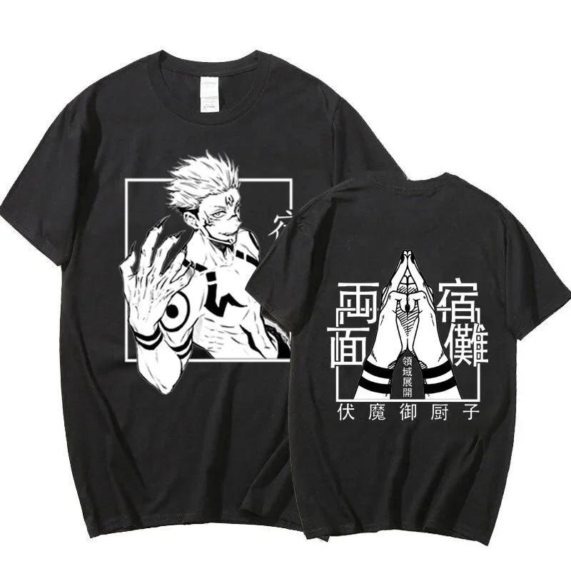 Anime Jujutsu Kaisen RyoUnisex Sukuna Graphic Printed Tee Unisex Unisex Tshirts Plus Size T Shirt Harajuku Hot Unisexga Unisex Four Seasons T-shirt