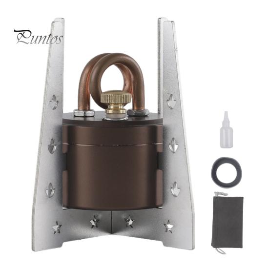 1 Set Portable Camping Burner 50ML Capacity Heavy Duty Outdoor Hiking Backpacking Picnic Cooking Stove Windproof Metal Liquid Fuel Furnace