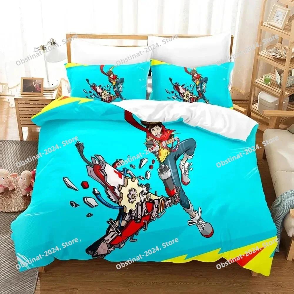 Anime Game Hi-Fi Rush Bedding Set Printed Bed Set With Pillowcase Bed Duvet Cover Soft Single Double Queen Super King Size